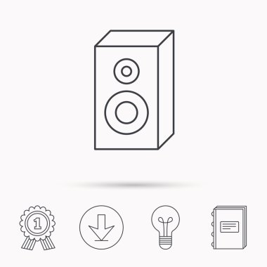 Ses simgesi. Müzik hoparlör işareti.