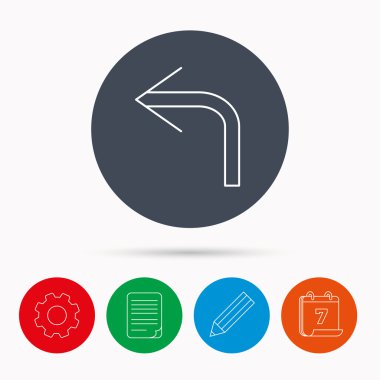 Sol ok simgesini açın. Önceki işaret.