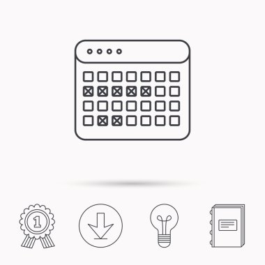 Takvim simgesini. Tatil Organizatör işareti.