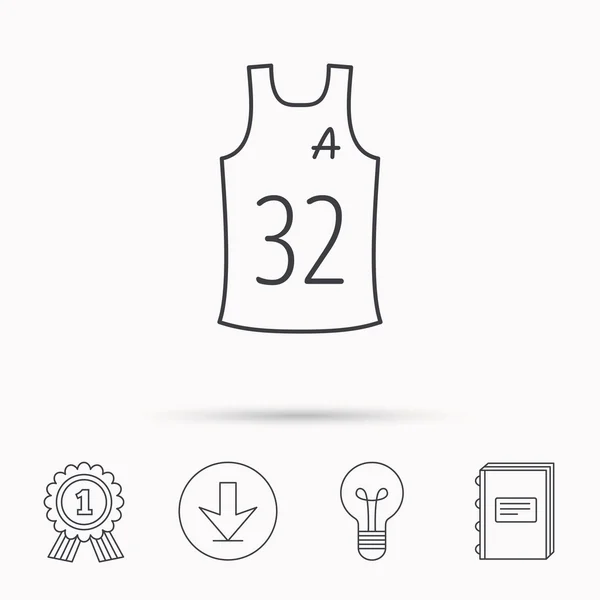 Icono del asistente del equipo. Señal camiseta de baloncesto . — Archivo Imágenes Vectoriales