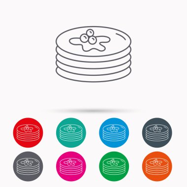 Krep simgesi. Amerikan kahvaltı işareti.