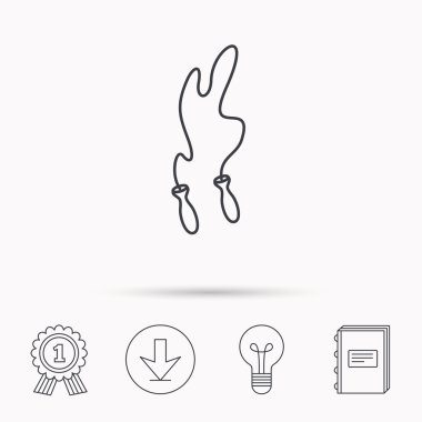 Atlama ipi simgesi. Spor araç işareti atlama.