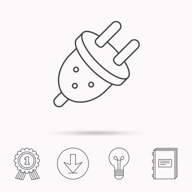 Elektrik fişi simgesi. Avrupa soket işareti.