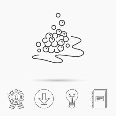 Kabarcıklar simgesi. İşareti banyo için köpük.