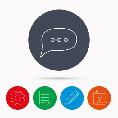 Sohbet simgesi. Yorum mesaj işareti.