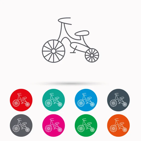 Fahrradsymbol. Kinder laufen Fahrrad-Schild. — Stockvektor