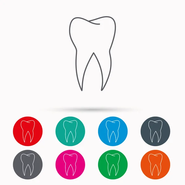 Tooth icon. Dental stomatology sign. — Stock Vector