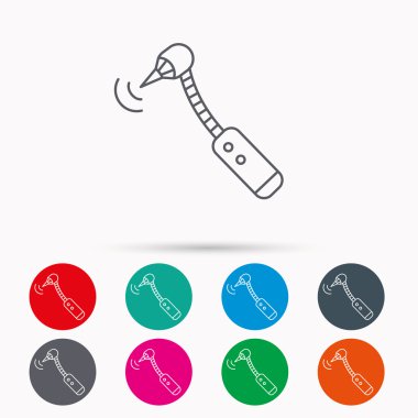 Delme aracı simgesi. Diş sözlü bur işareti.