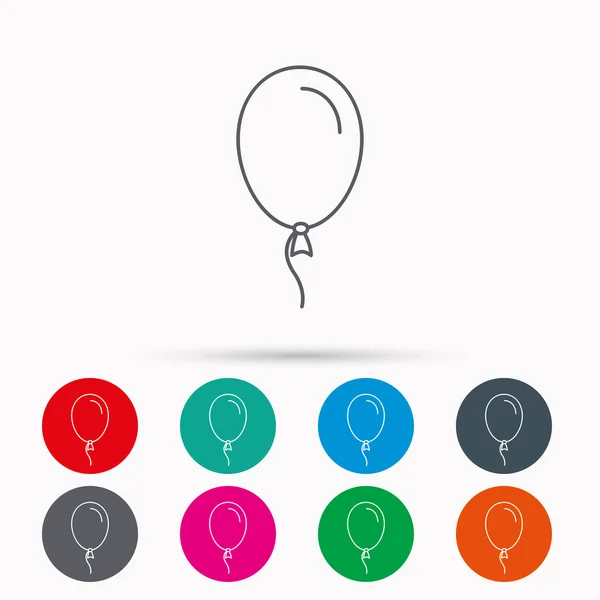 Ikona balónku. Znamení party dekorace. — Stockový vektor