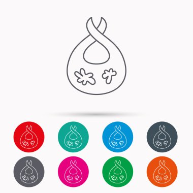 Kirli noktalar simgesiyle bib. İşareti bebek elbise.