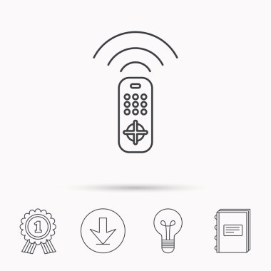 Uzaktan kumanda simgesi. TV kanalları işareti.