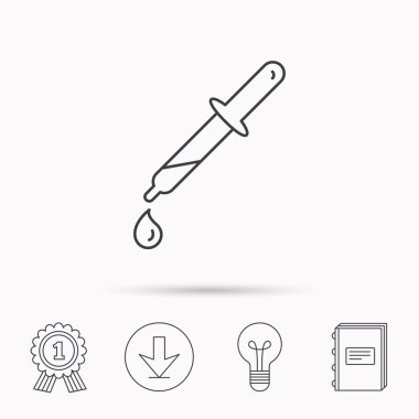 Pipet simgesi. Laboratuvar analiz işareti.