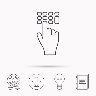 PIN kodu simgesini girin. İşaretçi işaret'i tıklatın.