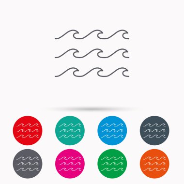 Dalgalar simgesi. Deniz akan işareti.