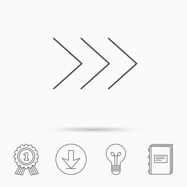 Sağ ok simgesi. İleri işareti.