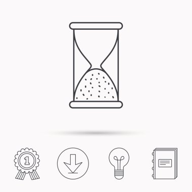 Kum saati simgesi. Kum saati işareti.