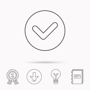 Onay simgesi onaylayın. Daire oturum açma kene.