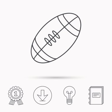 Amerikan futbolu simgesi. Spor top işareti.