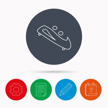 Simge yarış kızağı. İki kişilik kızak işareti.