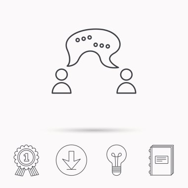 Sohbet simgesi. Yorum mesaj işareti.