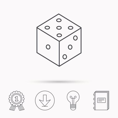 Zar simgesi. Casino oyun aracı işareti.