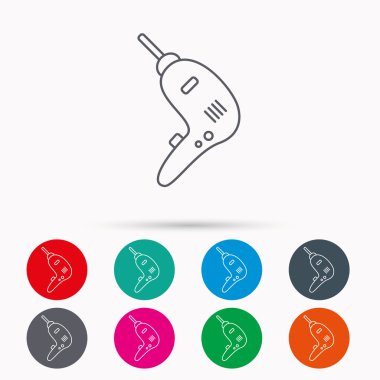 Matkap aracı simgesi. Elektrik jack-çekiç işareti.