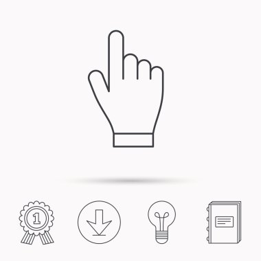 El simgesini tıklatın. Basın veya itme işaretçi işaret.