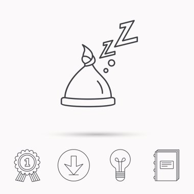 Nodül simgesi ile bebek şapka. Yeni doğan kap işareti.