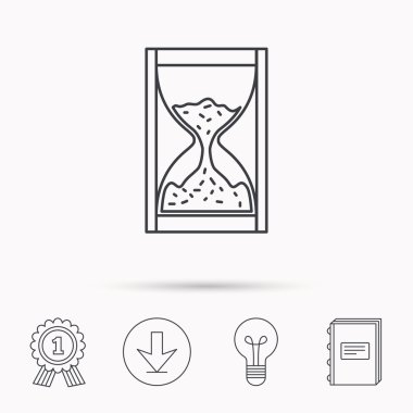 Kum saati simgesi. Kum saati işareti.