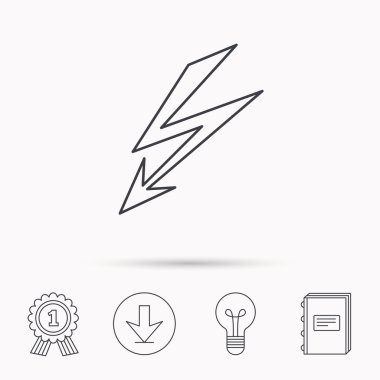 Aydınlatma cıvata simgesi. Güç kaynağı işareti.