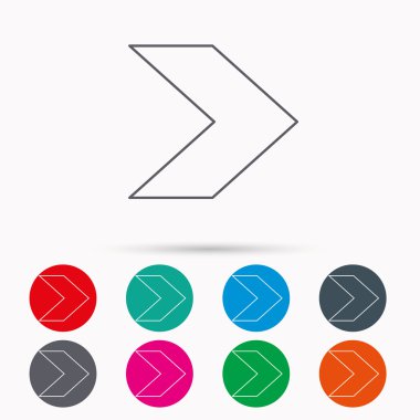 Sonraki ok simgesi. İleri işareti.