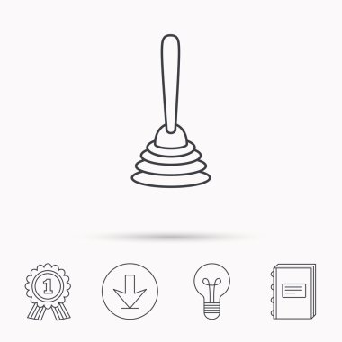 Dalgıç simgesi. Tuvalet temizleme aracı işareti.