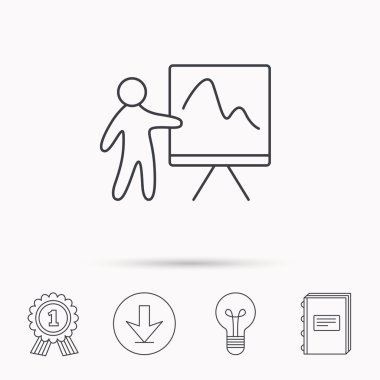 Sunu simge. İstatistik grafik işareti.