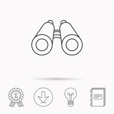 Arama simgesi. Dürbün işareti.