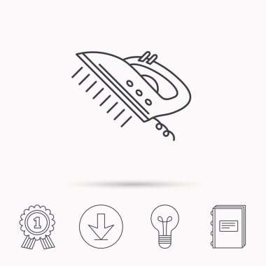 Buhar Ütü simgesi. Demir ev işleri aracı işareti.