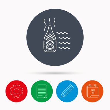 Buhar Ütü simgesi. Demir ev işleri aracı işareti.