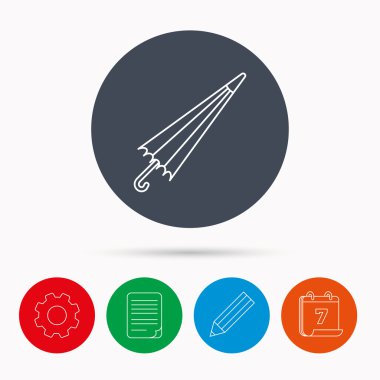 Şemsiye simgesi. Su koruma işareti.