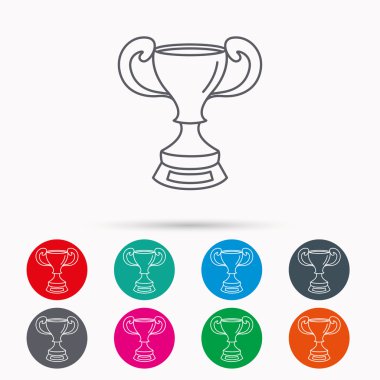 Kazanan Kupası simgesi. Ödülü işareti.