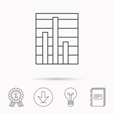 Grafik simgesini. Grafik diyagramı işareti.