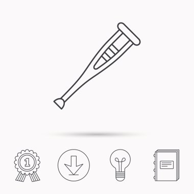 Koltuk değneği simgesi. Ortopedik tedavi işareti.