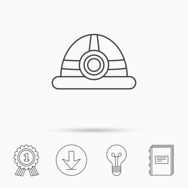 Mühendislik simgesi. Mühendis veya işçi kask.