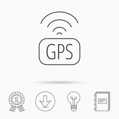 GPS navigasyon simge. Harita işareti konumlandırma.