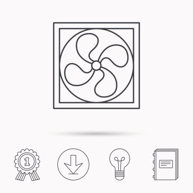 Havalandırma simgesi. Fan veya pervane işareti.