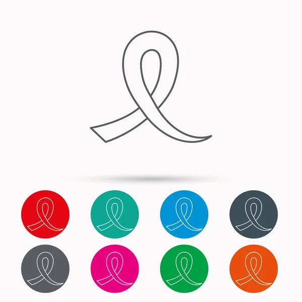 Awareness ribbon icon. Oncology sign. — Stock Vector