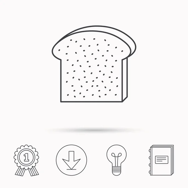 Toast icon. Sliced bread sign. — Stock Vector