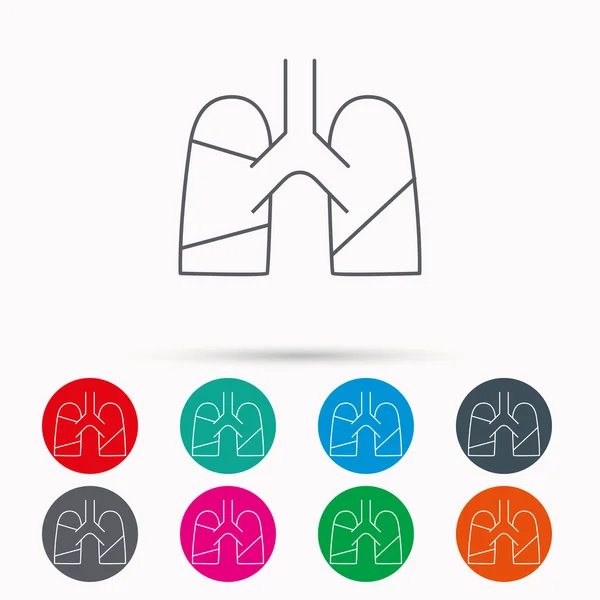 Icono de pulmones. Signo de órgano de trasplante . — Archivo Imágenes Vectoriales