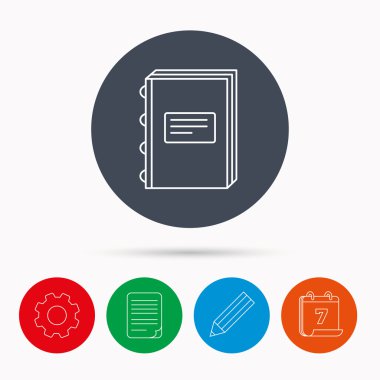 Kitap simgesi. Eğitim işareti.