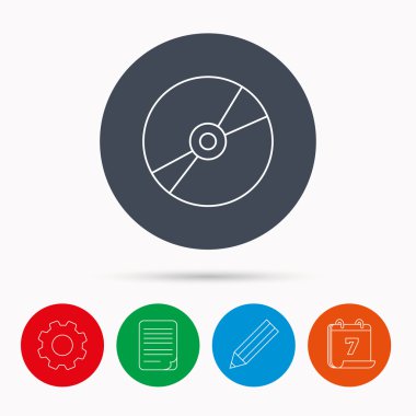 CD veya Dvd simgesini. Multimedya işareti.