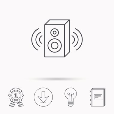 Ses simgesi. Müzik hoparlör işareti.