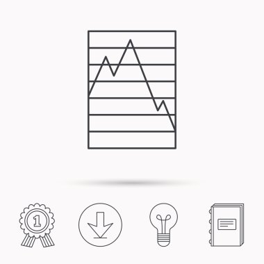 Grafik simgesini. Grafik diyagramı işareti.